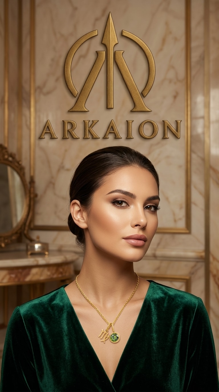 ARKAION Evîn Zodiac Birthstone Necklace · RÊBENDAN — GARNET RED