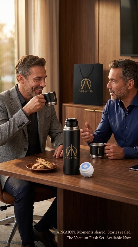 ARKAION VACUUM/THERMOS FLASK SET · Black